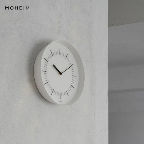 掛け時計 MOHEIM HORN モヘイム ホーン 北欧 壁掛け時計 おしゃれ 静音 モダン シンプル 日本製 燕三条 ヘラ絞り 28cm ウォールクロック デザイナーズ ギフト