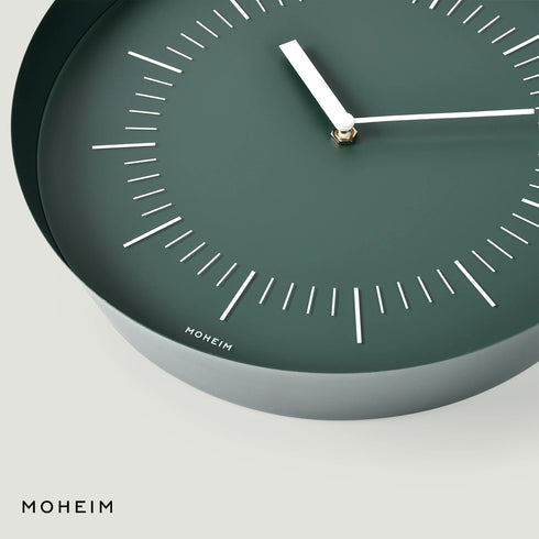 掛け時計 MOHEIM HORN モヘイム ホーン 北欧 壁掛け時計 おしゃれ 静音 モダン シンプル 日本製 燕三条 ヘラ絞り 28cm ウォールクロック デザイナーズ ギフト