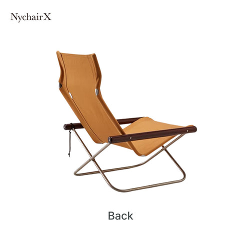 Nychair X（ニーチェアX）日本製 デザイナーズ 椅子 折りたたみ 軽量 倉敷帆布 綿100% 1人掛け パーソナルチェア 肘掛け 木製 室内 キャンプ＜正規品＞
