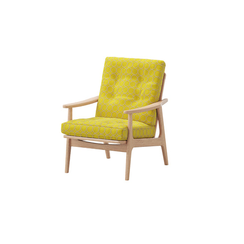 MARUNI60 フレームチェア ハイバックタイプ 1シーター 両肘 オーク材 ウレタン塗装