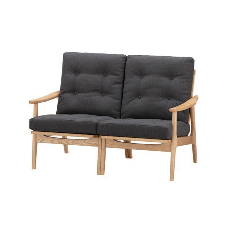 MARUNI60 フレームチェア ハイバックタイプ 2シーター 両肘 オーク材 ウレタン塗装