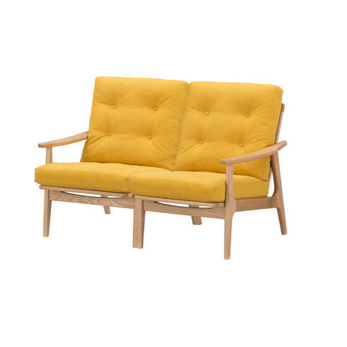 MARUNI60 フレームチェア ハイバックタイプ 2シーター 両肘 オーク材 ウレタン塗装