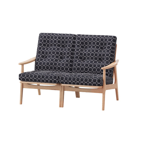 MARUNI60 フレームチェア ハイバックタイプ 2シーター 両肘 オーク材 ウレタン塗装