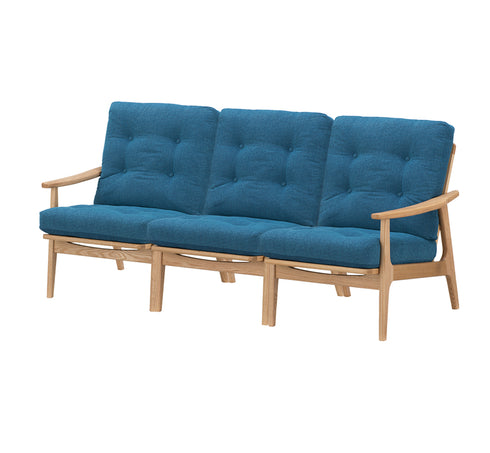 MARUNI60 フレームチェア ハイバックタイプ 3シーター 両肘 オーク材 ウレタン塗装