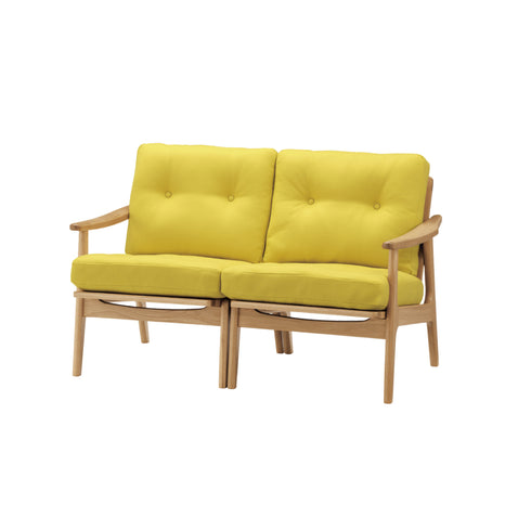 MARUNI60 フレームチェア オリジナルタイプ 2シーター 両肘 オーク材 ウレタン塗装