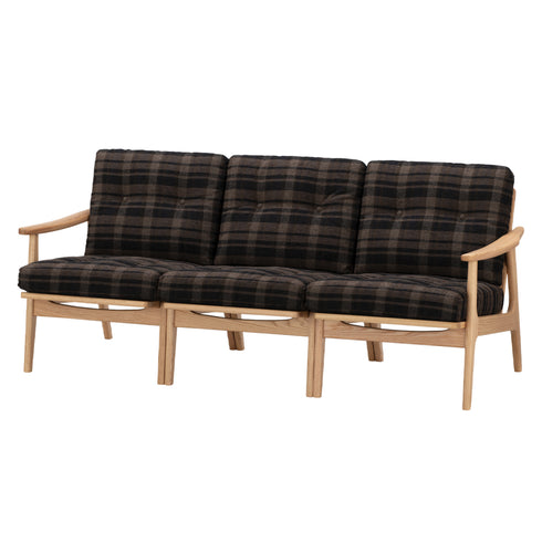 MARUNI60 フレームチェア オリジナルタイプ 3シーター 両肘 オーク材 ウレタン塗装