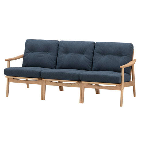 MARUNI60 フレームチェア オリジナルタイプ 3シーター 両肘 オーク材 ウレタン塗装