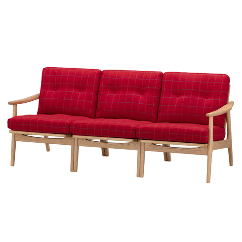 MARUNI60 フレームチェア オリジナルタイプ 3シーター 両肘 オーク材 ウレタン塗装