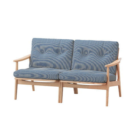 MARUNI60 フレームチェア ワイドタイプ 2シーター 両肘 オーク材 ウレタン塗装