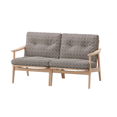 MARUNI60 フレームチェア ワイドタイプ 2シーター 両肘 オーク材 ウレタン塗装