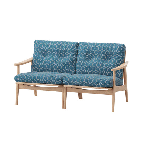 MARUNI60 フレームチェア ワイドタイプ 2シーター 両肘 オーク材 ウレタン塗装