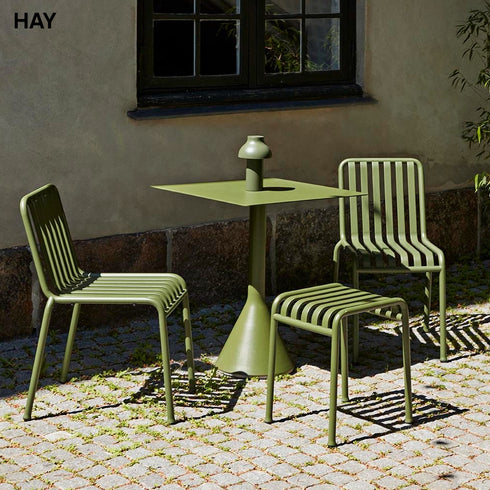 HAY(ヘイ) PALISSADE STOOL パリセード スツール 屋外 アウトドア ガーデンチェア 椅子 スチール イス 北欧 デンマーク ブルレック兄弟 デザイナーズ デザイン カフェ 庭 テラス バルコニー コンパクト 踏み台 サイドテーブル インテリア